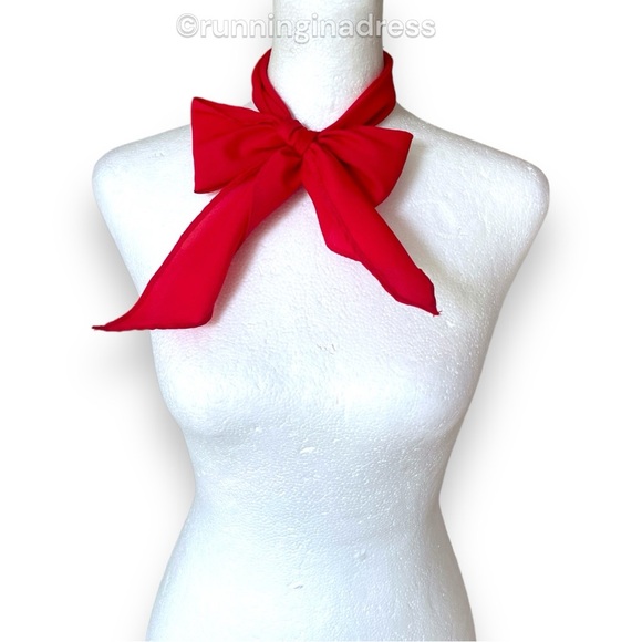 Square Up Red Neckerchief Tie - Picture 3 of 12